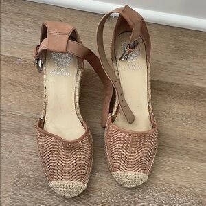 Vince Camuto Brown Woven Espadrille Sandals